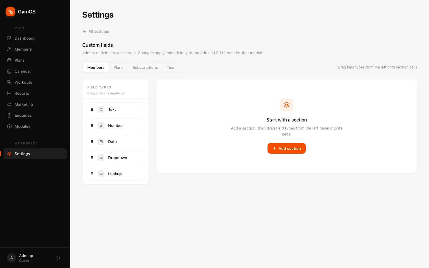 Custom fields